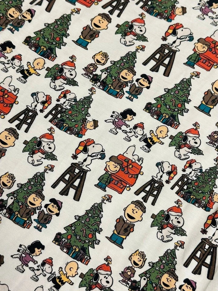 Juego de pijama de bambú de Navidad Peanuts Snoopy nuevo sin etiquetas Foto 3 de 4