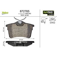 Valeo 872765 Bremsbelagsatz FüR Citroen Peugeot Partner Tepee Berlingo B9