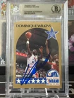 Dominique Wilkins 1990 NBA Hoops All-Star Weekend #12 IP Authentic Autograph BGS