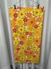 Wamsutta Superlin Flowered Floral Yellow Ted Orange Large Pillow Case 42x46