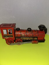 Vintage 1960s Western Special Locomotive Tin Train Japan Working Batt Opp Toy