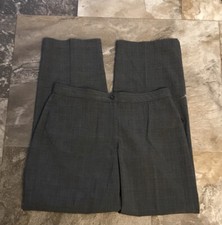 NWT WOMEN'S Sz 10P BRIGGS NEW YORK gray plaid DRESS PANT slimming stretch 913