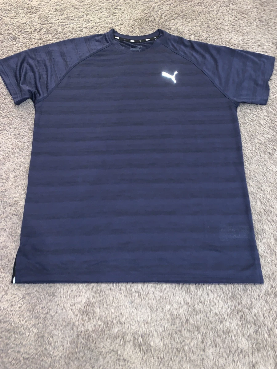 NWT Men s PUMA Medium Navy Blue PACE Tee T Shirt Lightweight