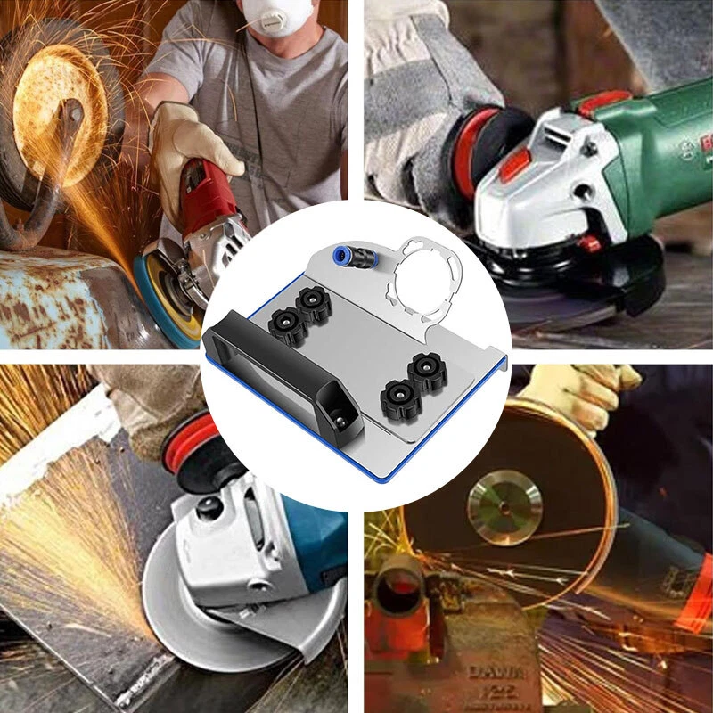 Soporte amoladora angular 45° herramienta bisel de corte ajustable azulejos de cerámica madera Foto 3 de 4