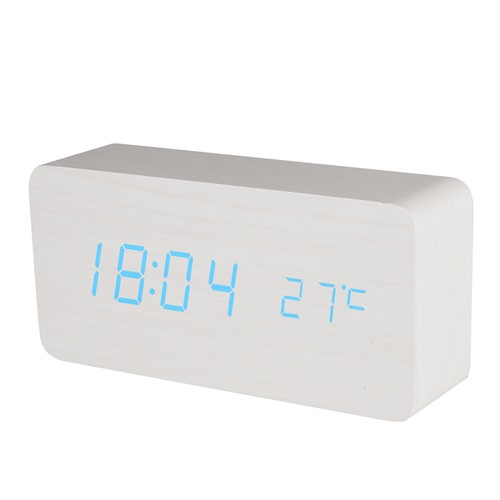 BALDR Wooden Alarm Clock LED Digital with Temperature Display Sound Control Room - Picture 13 of 43