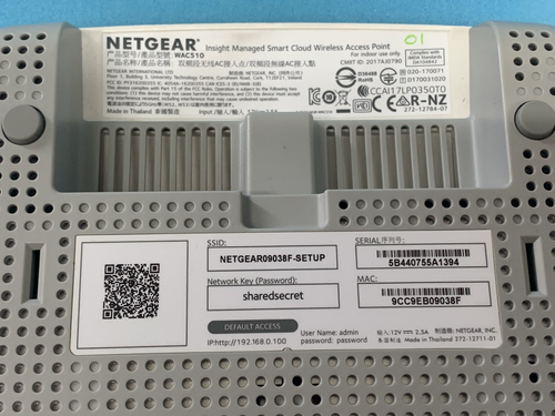 Netgear 2,4 GHz et 5 GHz WAC510 AC WiFi Business POE Point d'accès et alimentation DC - Photo 4/6