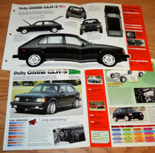 1986 Dodge Shelby Omni Glhs Specs Info Original Poster Original Brochure 86 Glh 1986 Dodge Shelby Omni Glhs Specs Info Original Poster Original Brochure 86 Glh