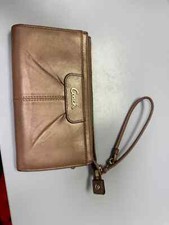 Coach wallet wristlet metallic gold