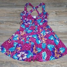 Vintage Colorful Patterned Flowy Romper Jumpsuit