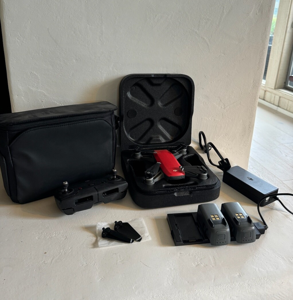 DJI Spark Fly More Combo Camera Drone in Vibrant Lava Red-image