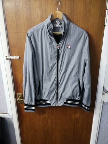 Fila white line Grey Jacket Size Medium 