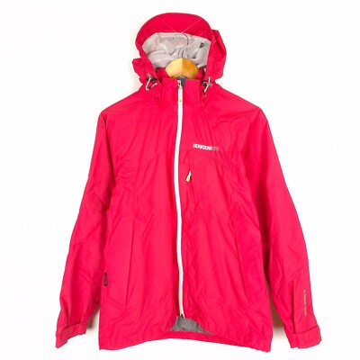 DIDRIKSONS Storm System Damen Jacke Größe EU38 (M) Rot Wasserdicht Kapuze DRY5