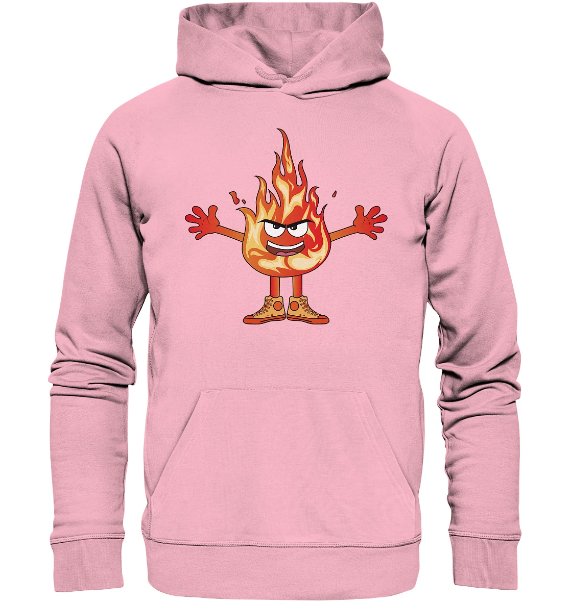 SACAI Burningman Fire Flamme Babylon Reggae Jah Felpa con cappuccio 100% cotone biologico