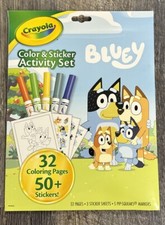 Crayola BLUEY Color  Sticker Activities 32 Pages/50 Stickers/5 Markers 