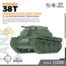 SSMODEL SS200726 1/200  Military Model Kit German 38T Aufklärer Tank