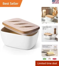 6.5'' Ceramic Butter Dish with Lid - Elegant Butter Keeper for Kitchen Decor