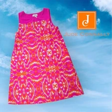 Jude Connally Molly Sleeveless Knee Length Dress Spring Vibes Hot Pink L