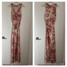 Reformation NWT 6 Anaiis Silk Maxi Dress Open Back Cameo Rose Pink Blush