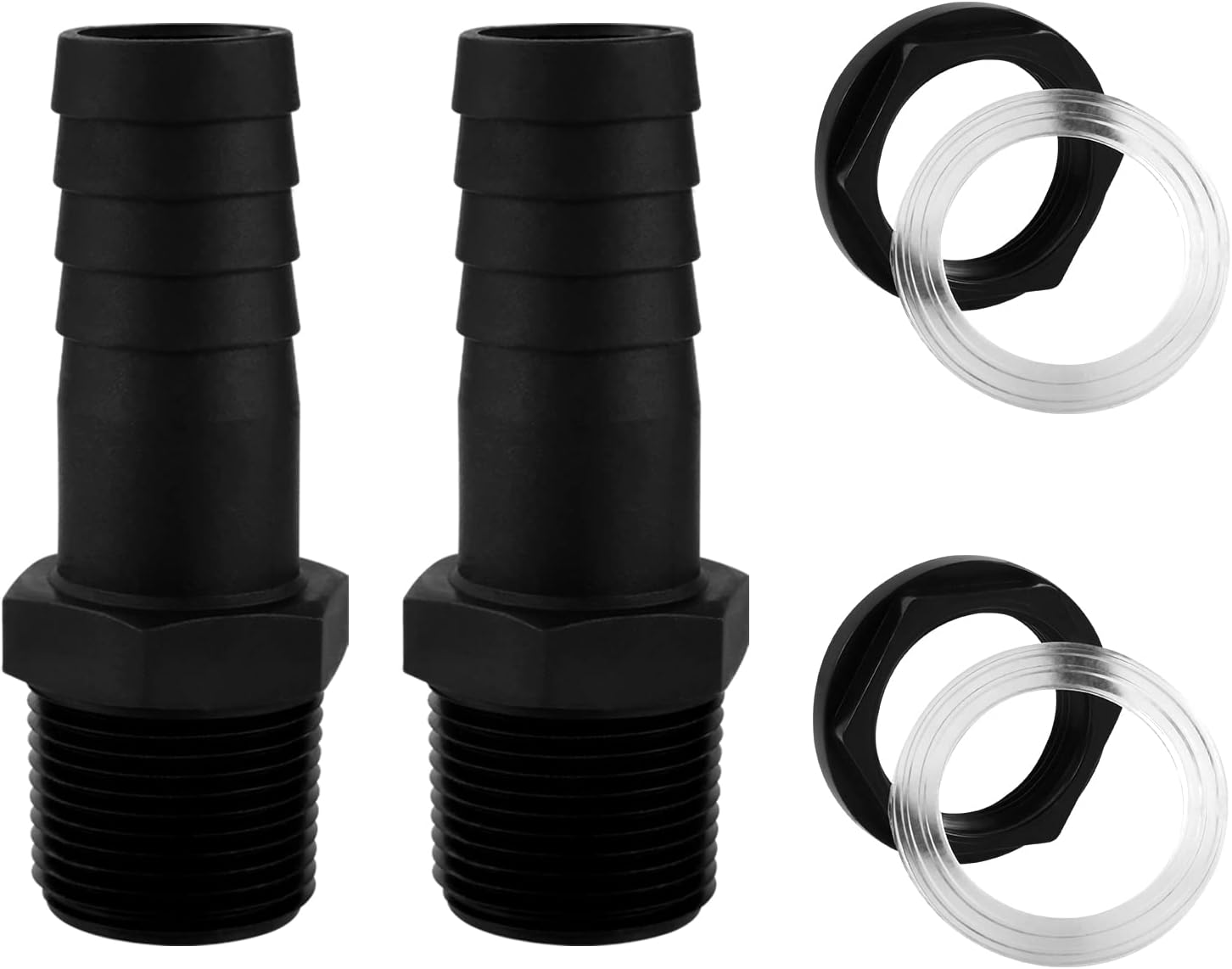 2 Sets PVC Bulkhead Fitting 1 Inch PVC Bulkhead Water Tank Connector Adapter Fit