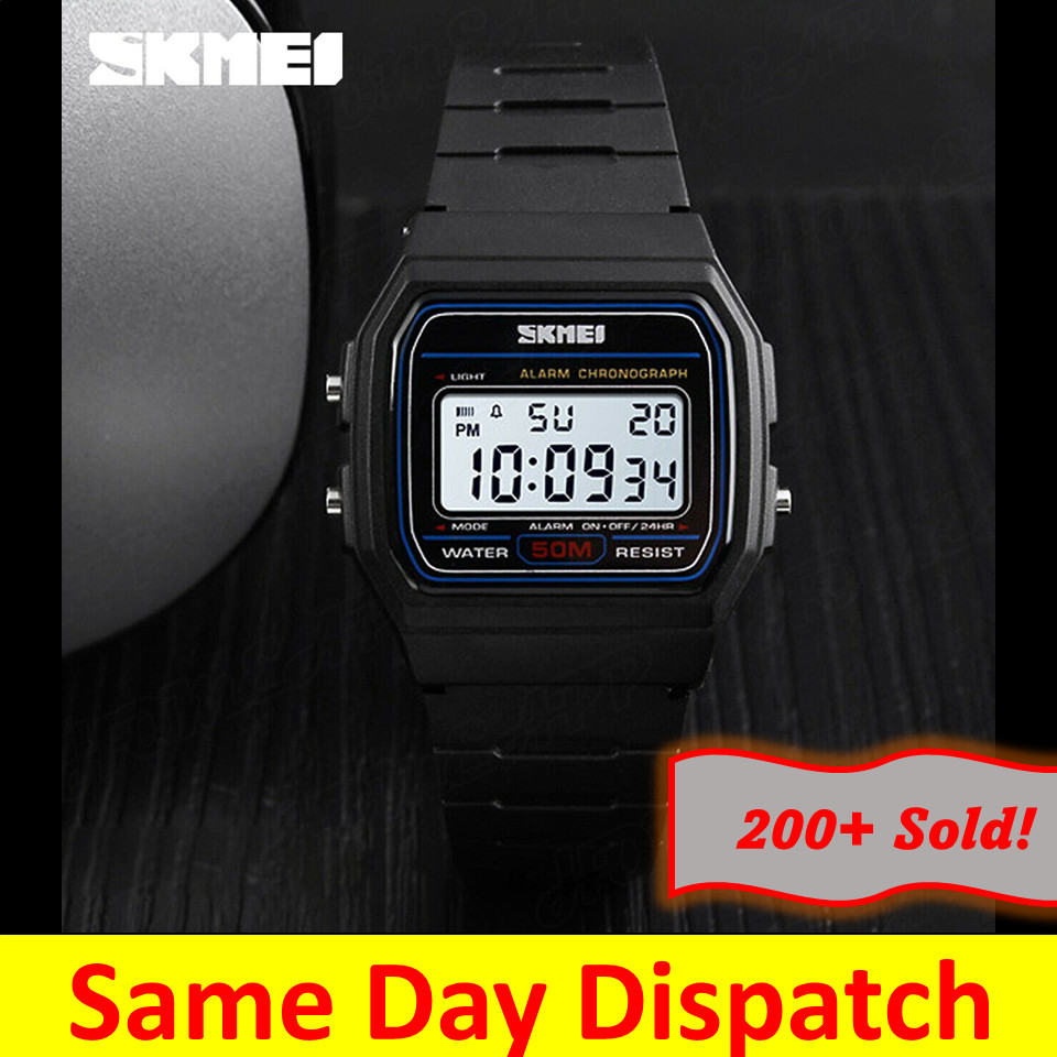 CASIO F91W-1 Classic Style Digital Watch 50M Waterproof Retro Mens SKMEI 1412
