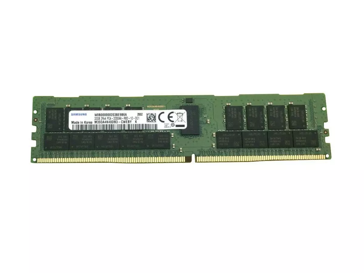 Samsung 32GB DDR4 3200MHz RDIMM PC4-25600 ECC-REG Server Memory  M393A4K40DB3-CWE