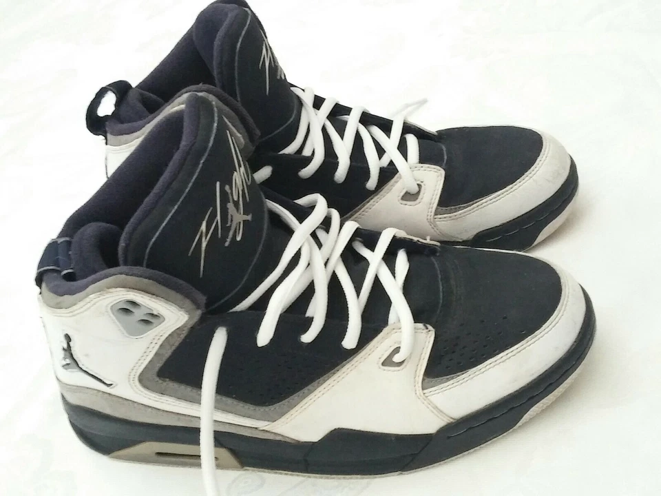 Nike Hombres 454050-402 Air Jordan SC 2 Flight Azul Marino Blanco Tenis Adulto Talla 8 Foto 2 de 4