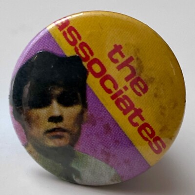 Vintage late 1970's early 1980s THE ASSOCIATES badge 1'' button pin UK punk band 