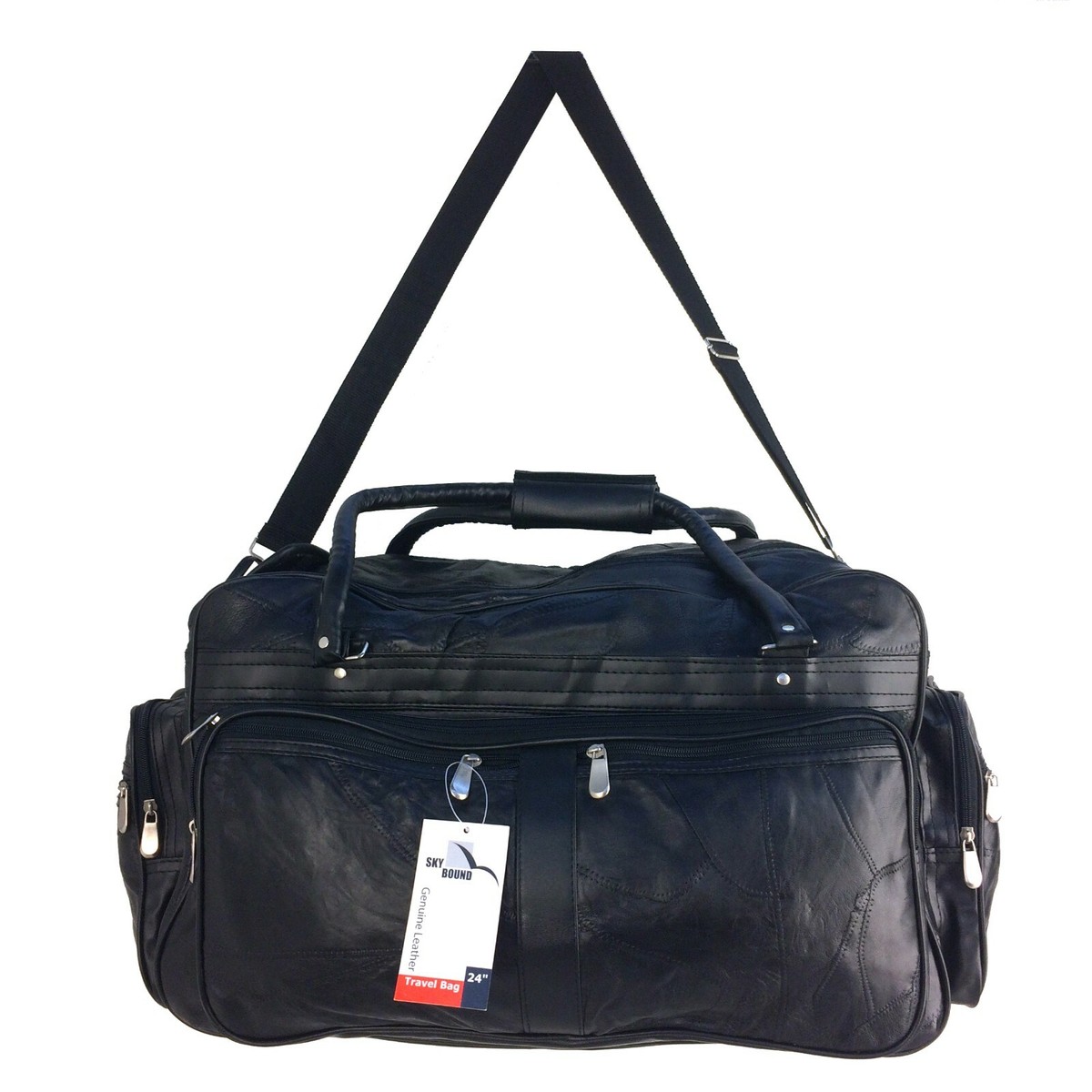 SKY BOUND 40032 Unisex, 24'' Patch Genuine Leather Travel Duffel