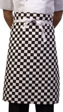 Waist Aprons in' Black and White Check' Design