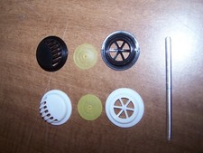 Face Mask Air Valve Replacement Vents DIY Facemasks 50 sets Black, 50 White