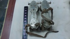 Vintage Union Hardware Co. Metal Roller Skates With Leather Straps