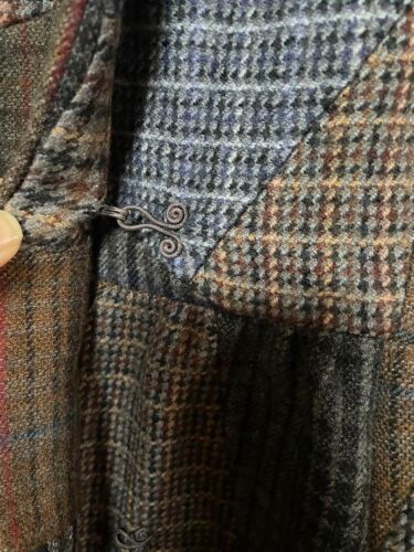 Miu Miu Wool Patchwork Coat Cashmere Blend Collarless Design Auth TS1 - Picture 6 of 9