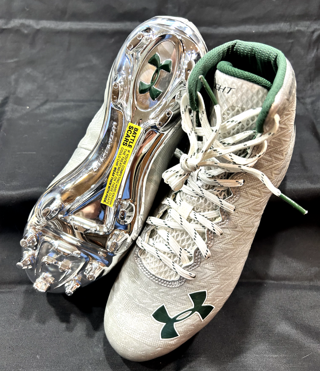 Under Armour プロ支給品【値下げ交渉可】 Under Armour UA Clutch Fit Football Cleats Silver/Green 1294746