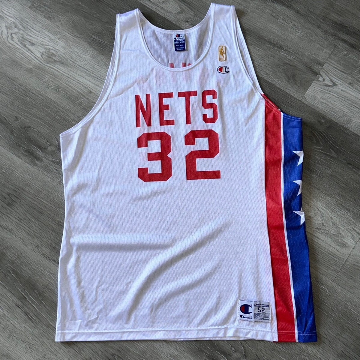 Authentic Julius Erving New Jersey Nets Dr. J Champion 52