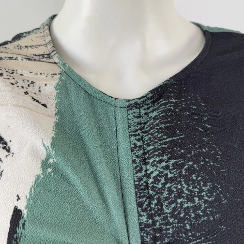 Maxi Vestido Rachel Pally Multicolor Talla XS Manga Larga Abstracto Pincelada Foto 3 de 4