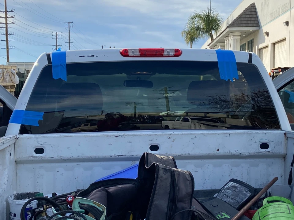 Fit 2007-2013 GMC Sierra 1500 2500 3500 Rear Glass Window Stationary w/Heated Foto 3 de 4