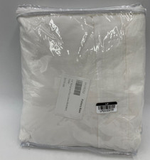 Pottery Barn Belgian Flax Linen Bed Skirt w Pleats 14" DROP White Twin #N317