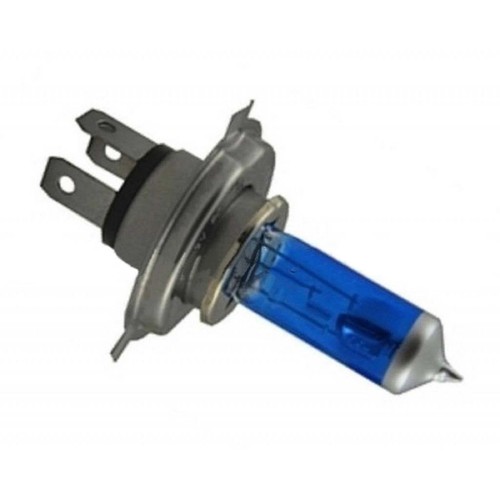 5-3/4" Motorcycle Crystal Halogen Headlight Metal Headlamp 6-Volt 6V 35/35W Bulb - Picture 3 of 9