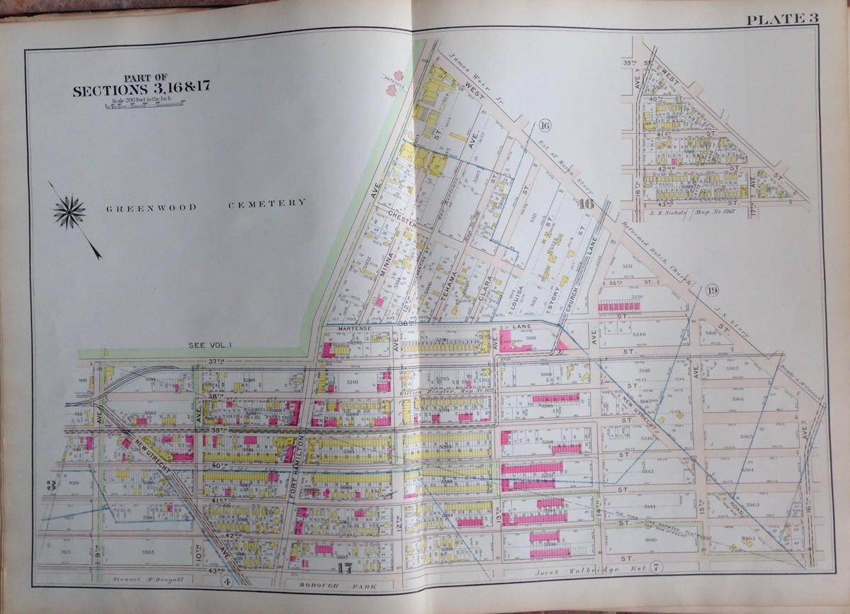 1907 KENSINGTON BOROUGH PARK BROOKLYN NY 9TH AV - 16AV & WEST ST