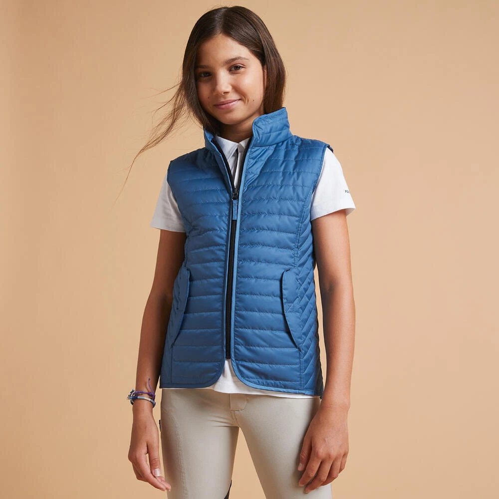 Kids Horse Riding Sleeveless Padded Gilet Sleeveless Jacket