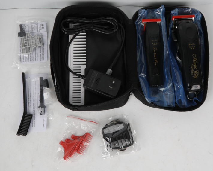 New Cordless Barber Combo Black Magic Clip Clipper & Detailer Trimmer US