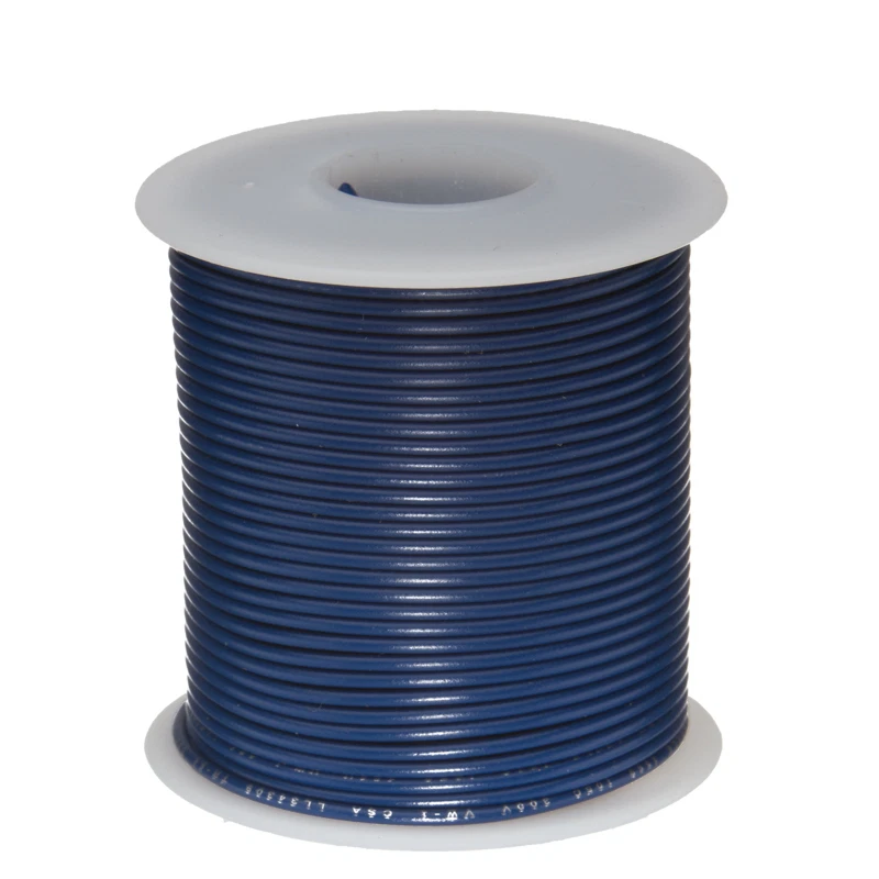 REMINGTON INDUSTRIES 20 AWG Gauge Stranded Hook Up Wire Blue 100 ft 0.0320" UL1007 300 Volts