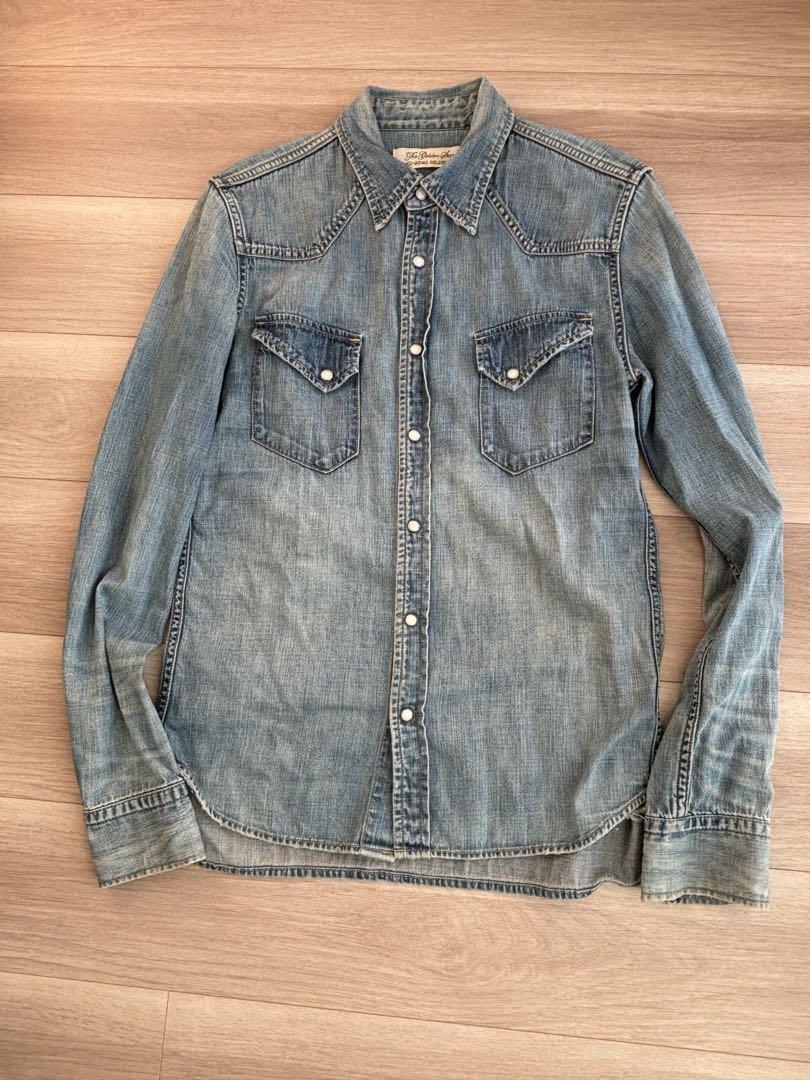 Remi Relief Western Denim Shirt M Embroidered Distressed Remi Relief Western Denim Shirt M Embroidered Distressed