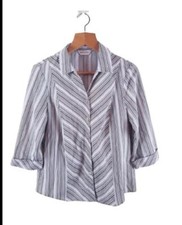 Bonmarche multi mix long sleeve smart shirt Top Size 14