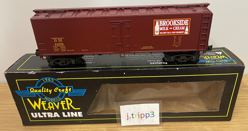Tren Weaver Models U3135LD Boston Maine Brookside Milk Reefer Car #1879 escala O | Zustand: New