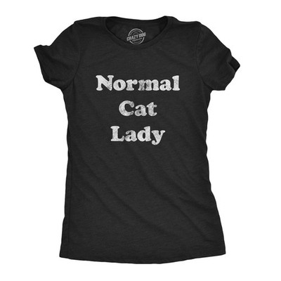 Womens Normal Cat Lady T Shirt Funny Pet Kitty Animal Graphic Novelty Tee