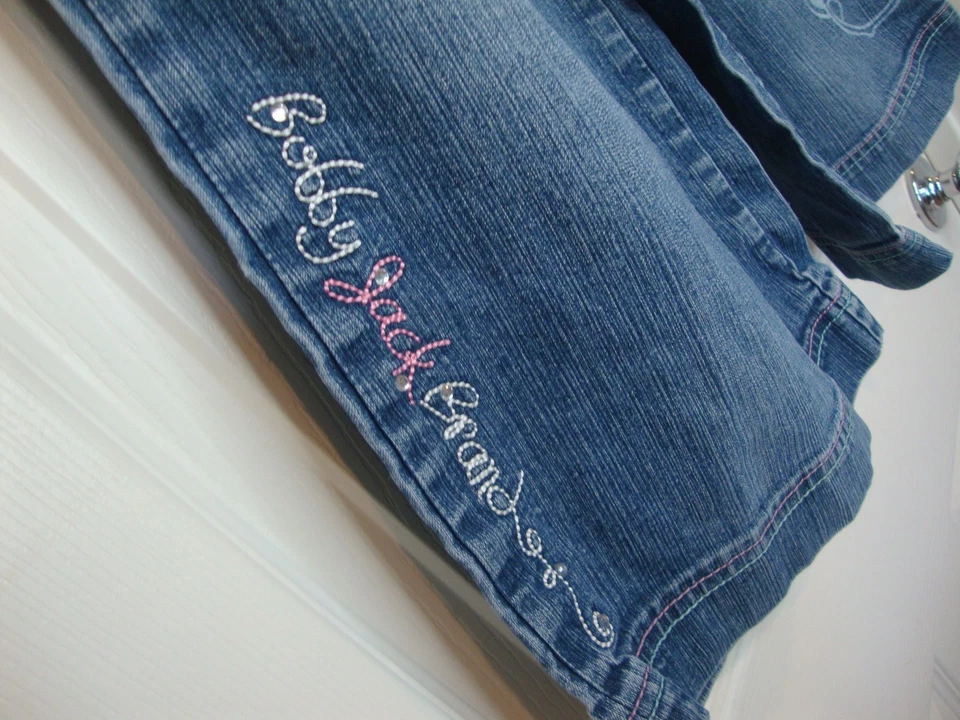 Shorts longos Bobby Jack originais femininos 16 anos 2000 folgado moda Y2K bordado - Imagem 4 de 4