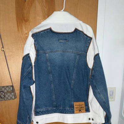 Jean Paul Gaultier Haute Jeanerie Denim Jacket Blue White Button
