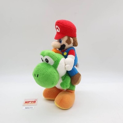 Mario Riding Yoshi Yossy X171 Super Mario Bros San-ei Plüschtier 8 Zoll...