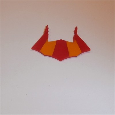 Corgi Toys  266 Chitty Chitty Bang Bang Front Fan Wing Red Plastic Orange Veins